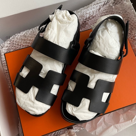Hermes Shoes - Hermes Takara Sandal Black